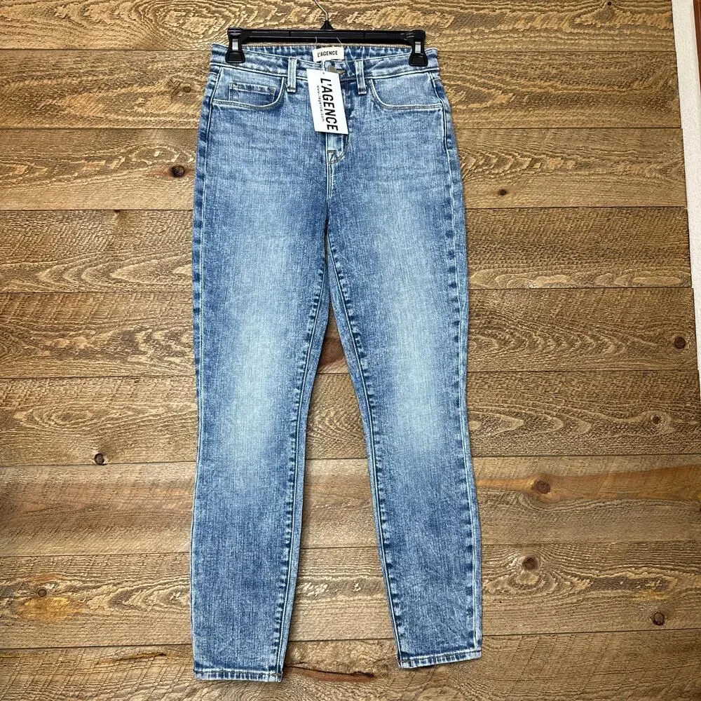 L'AGENCE | Jeans | Lagence Mid Rise Straight Leg Skinny Acid Wash Jeans ...